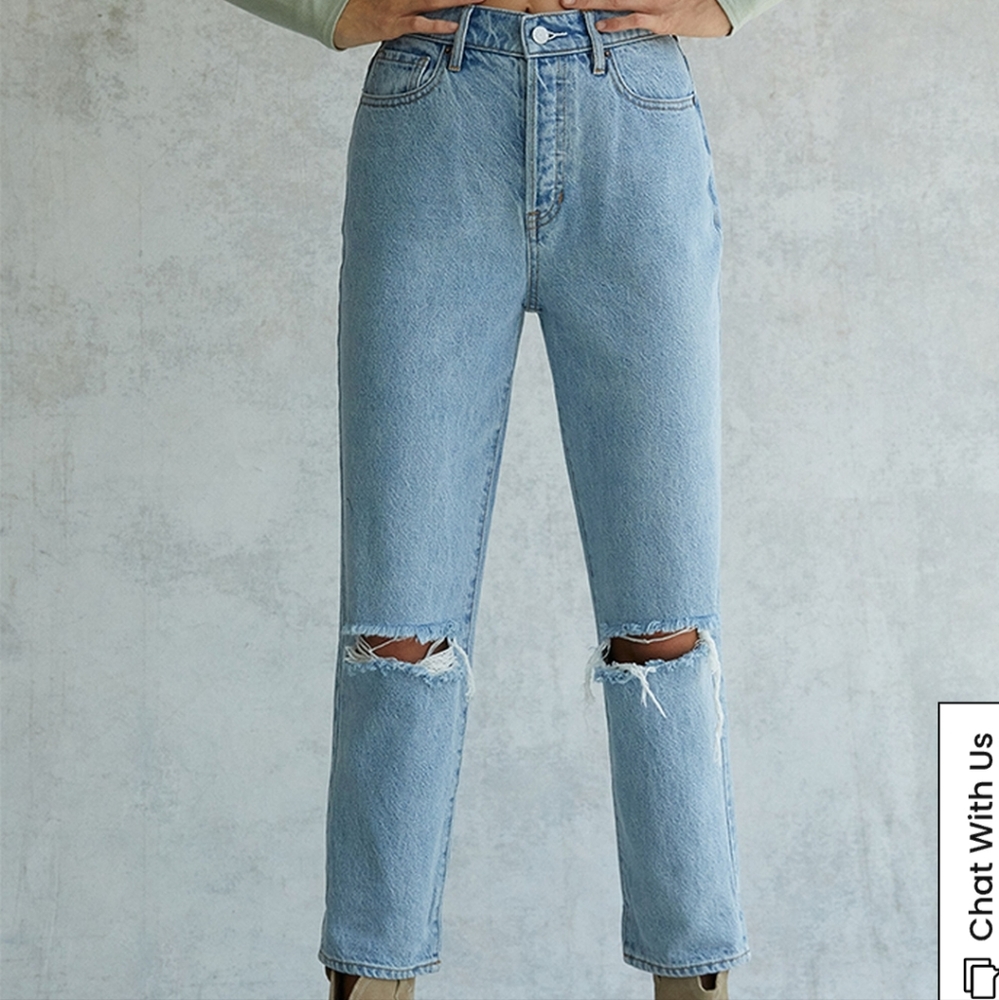 Pacsun button fly straight leg jeans.